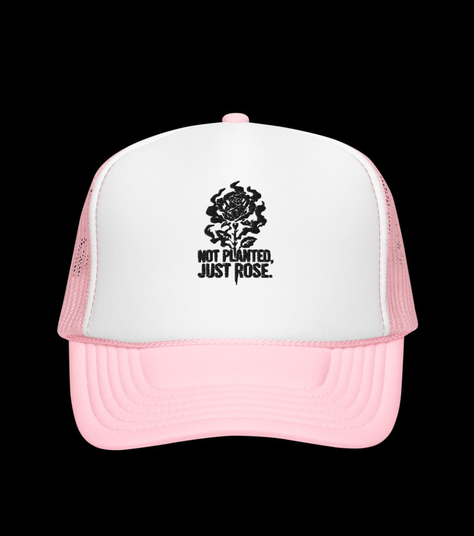 Konkrete Roses Embroidered Foam Trucker Hat