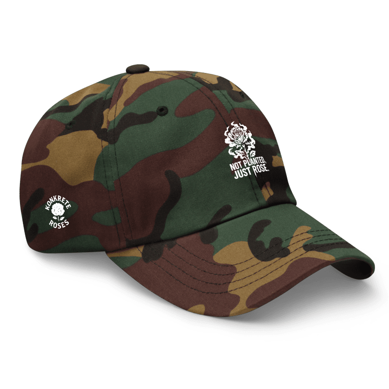 Konkrete Roses Embroidered Dad Hat (Unstructured)