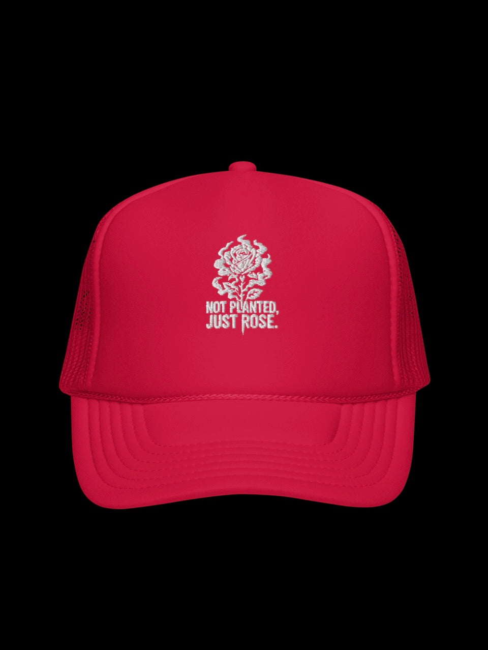 Konkrete Roses Embroidered Foam Trucker Hat