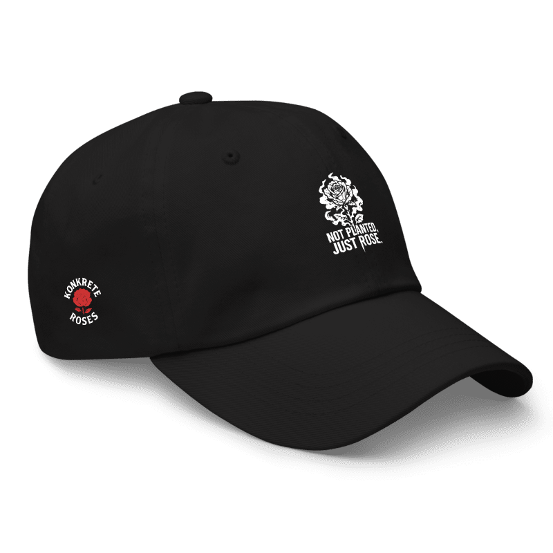 Konkrete Roses Embroidered Dad Hat (Unstructured)