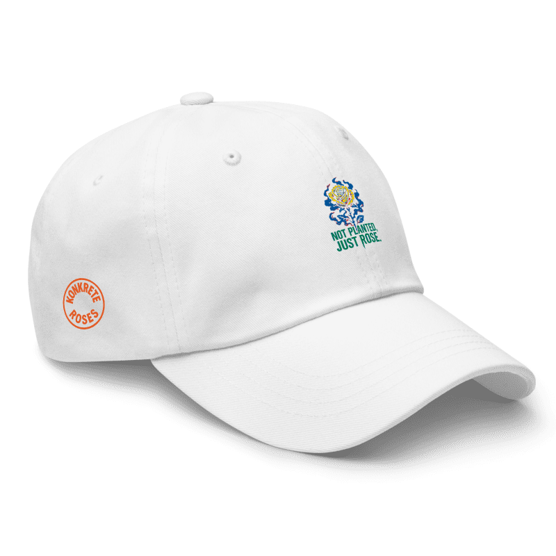 Konkrete Roses Embroidered Dad Hat (Unstructured)