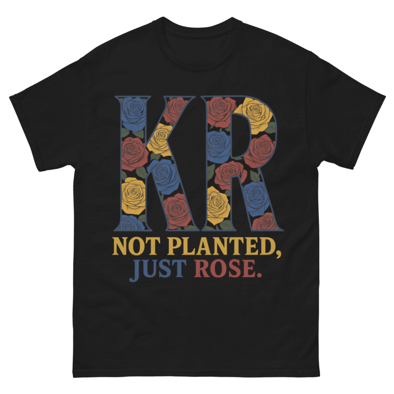 Konkrete Roses Multi Color Graphic T-Shirt
